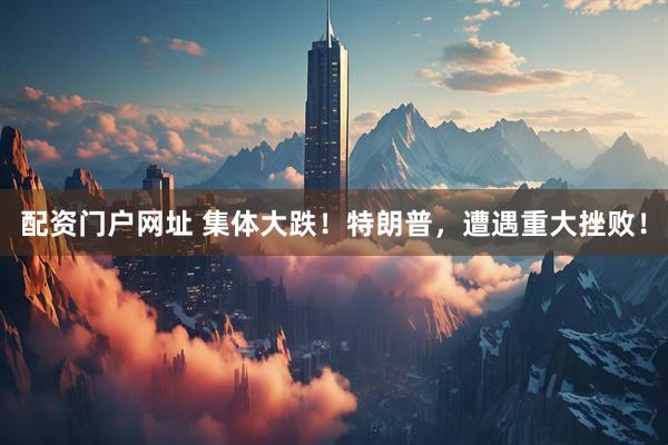 配资门户网址 集体大跌！特朗普，遭遇重大挫败！