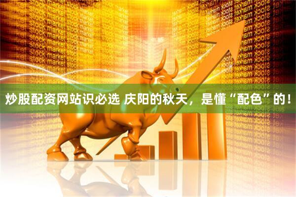 炒股配资网站识必选 庆阳的秋天，是懂“配色”的！
